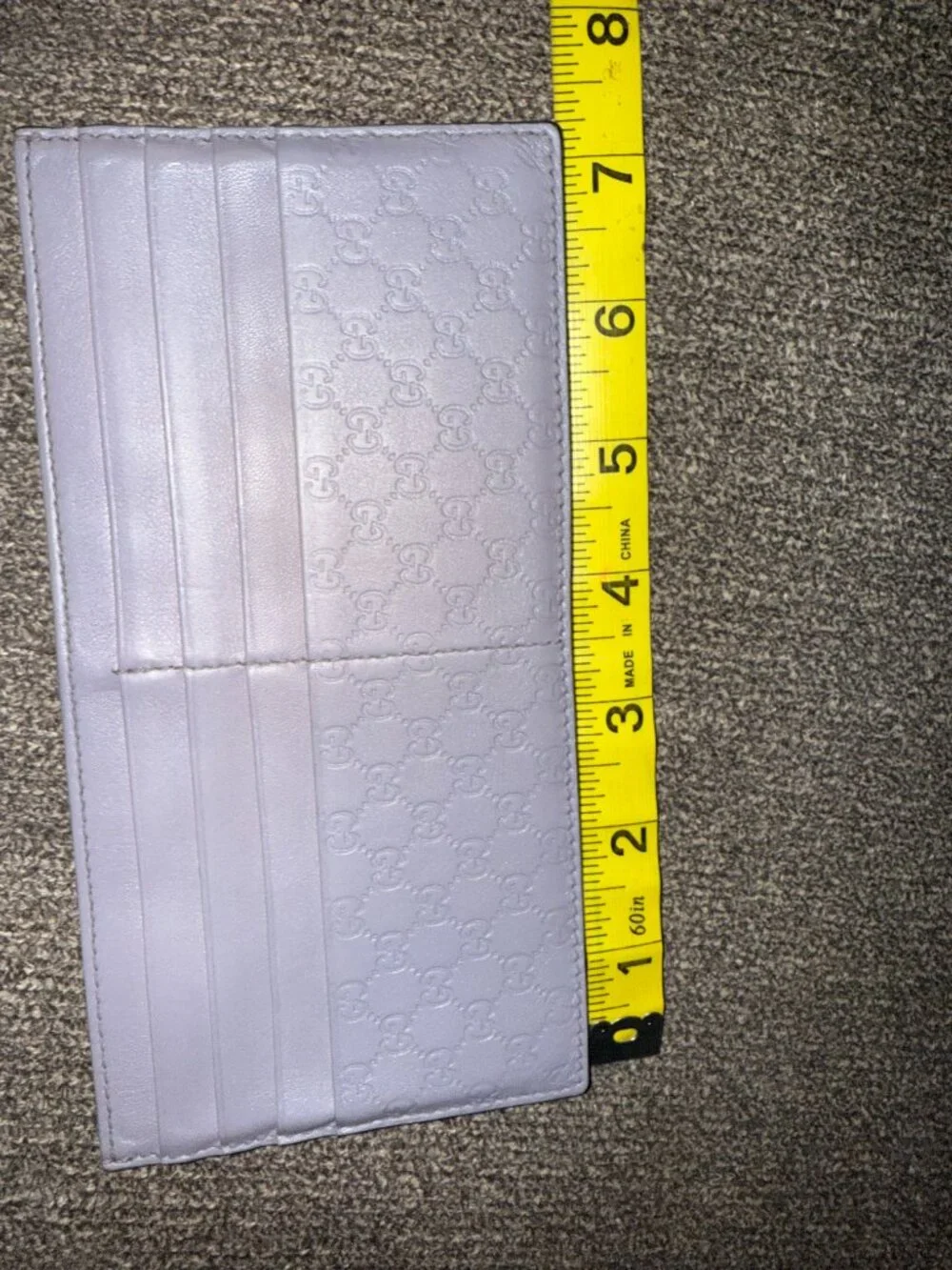 Gucci GG Microguccissima Lavender Purple Leather Card Wallet Insert